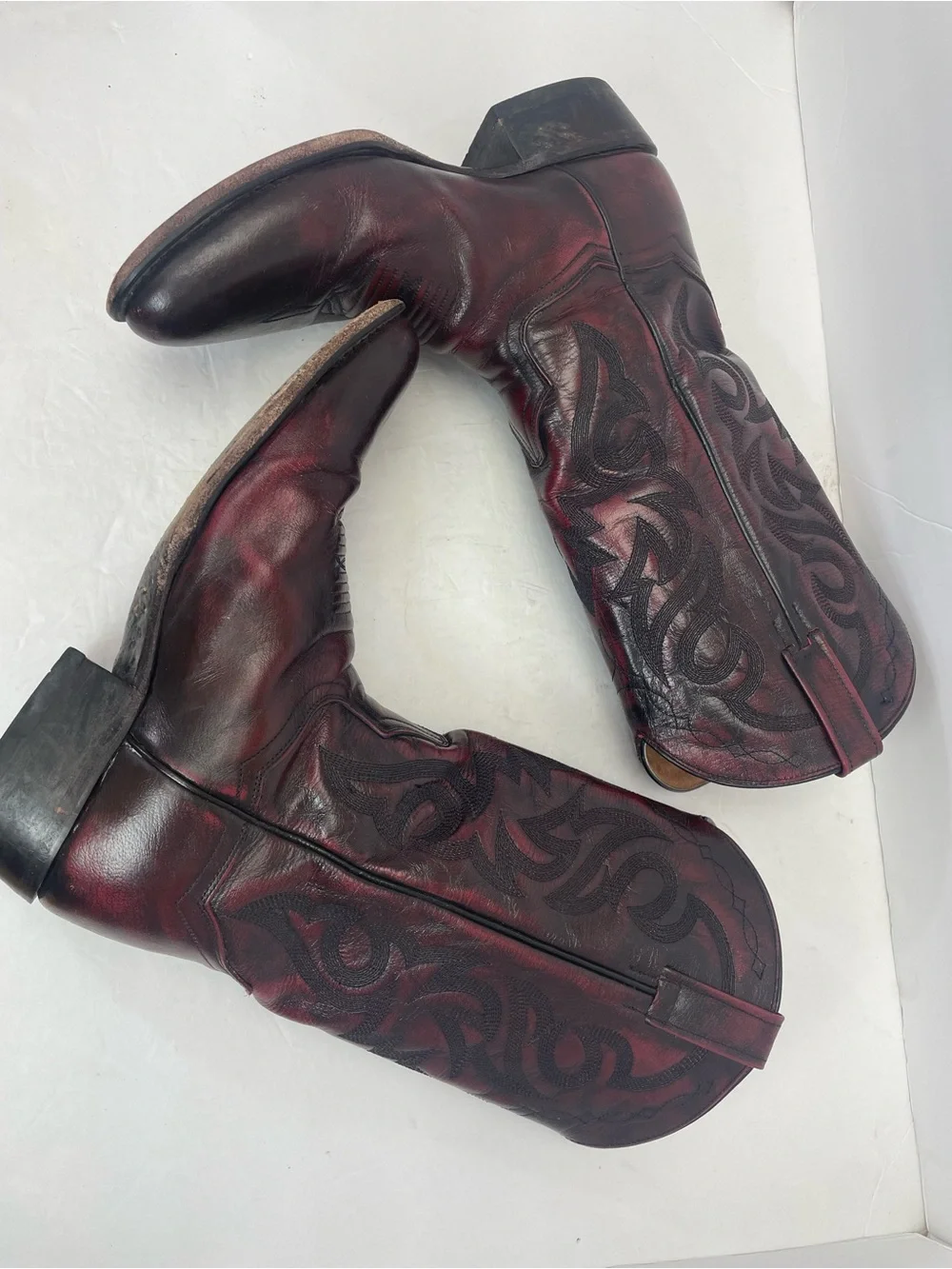 Dan Post Milwaukee Western Boot Black Cherry Mens Size 9 style 2112